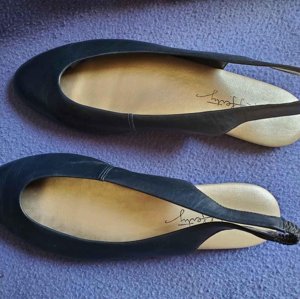 Navy flats